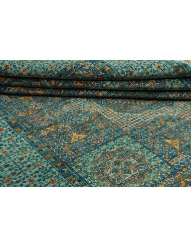 Rug Mamlouk Pakistan 169x238 Petrol Blue Gold B
