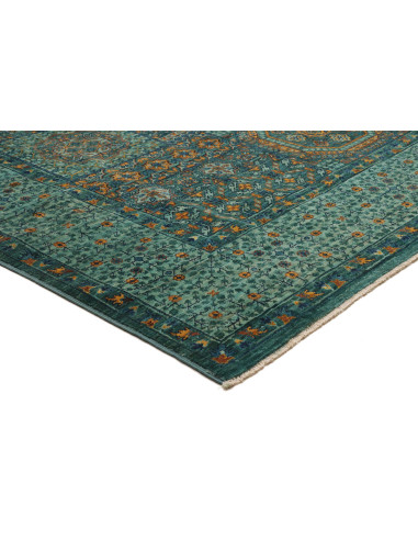 Rug Mamlouk Pakistan 157x203 Turquoise Gold Och