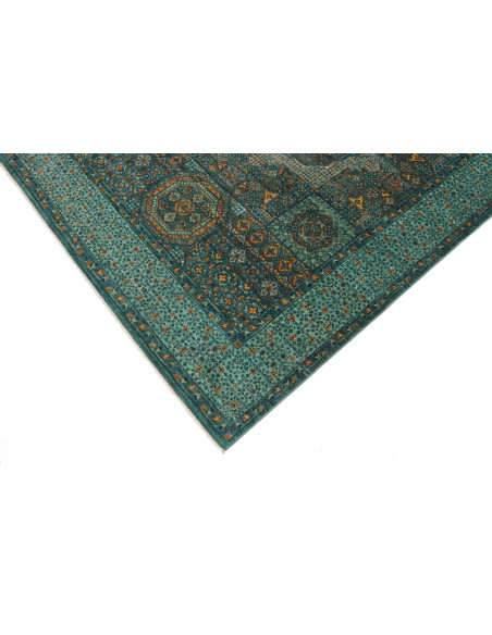 Rug Mamlouk Pakistan 157x203 Turquoise Gold Och