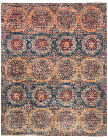 Rug Mamlouk Pakistan 244x306 Terracotta Teal