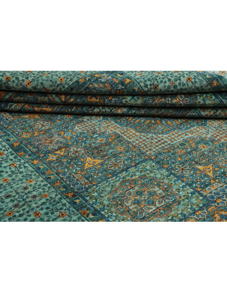 Rug Mamlouk Pakistan 157x203 Turquoise Gold Och