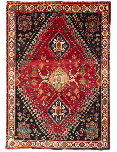 Tappeto Shiraz Persia marrone giallo 183x260