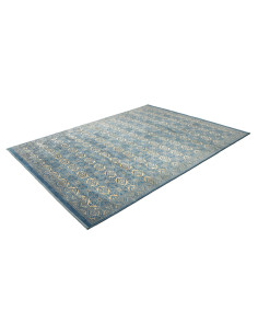 Tappeto Gabbeh Fine persiano blu e oro, in lana cardata a mano. Scopri l'eleganza tribale e la qualità artigianale per la tua ca 2