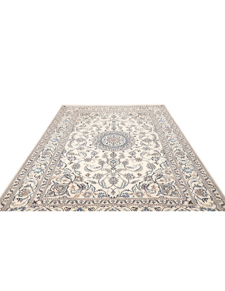 Rug Nain Kashmar Persia white grey 197x293