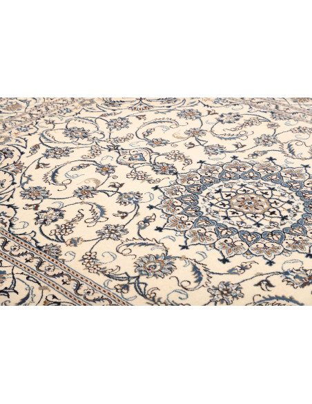 Rug Nain Kashmar Persia white grey 197x293