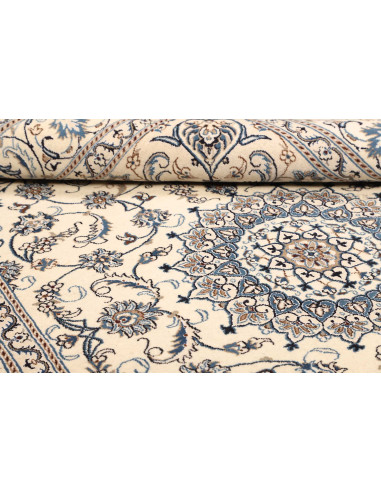 Rug Nain Kashmar Persia white grey 197x293