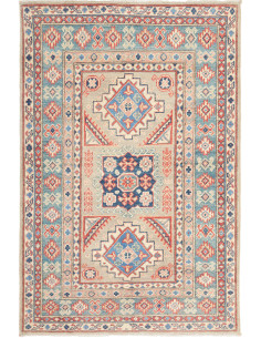Tappeto Kazak Afghanistan 105x157 Grigio-beige