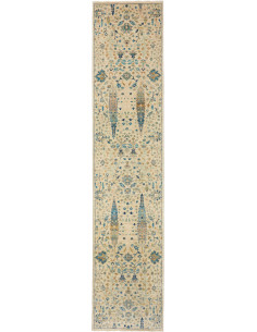 Tappeto Shahi Fine Pakistan 79x341 Crema Blu