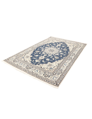Tappeto Nain Kashmar Persia bianco grigio 168x240