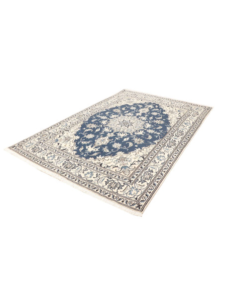Tappeto Nain Kashmar Persia bianco grigio 168x240