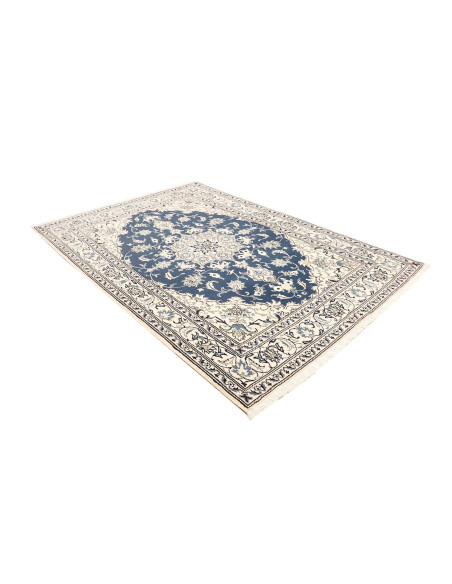 Tappeto Nain Kashmar Persia bianco grigio 168x240