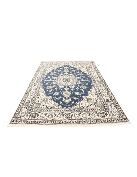 Tappeto Nain Kashmar Persia bianco grigio 168x240