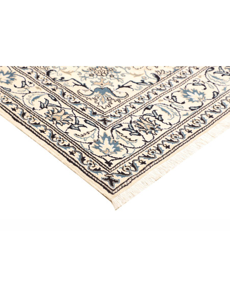 Tappeto Nain Kashmar Persia bianco grigio 168x240