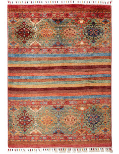 Rug Samarkand Pakistan 82x123 Red Blue