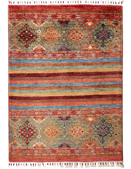 Rug Samarkand Pakistan 82x123 Red Blue