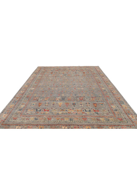 Rug Rubin Pakistan 244x306 Gray Beige Red Blue