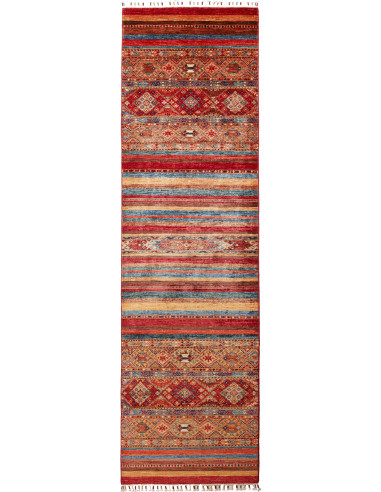 Rug Samarkand Pakistan 83x293 Red Blue