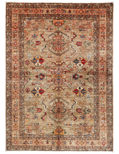 Tappeto Kazak Fine Pakistan 175x240 Beige Rosso