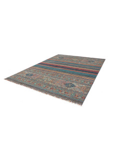Rug Rubin Pakistan 245x304 Petrol Blue Terracot 2