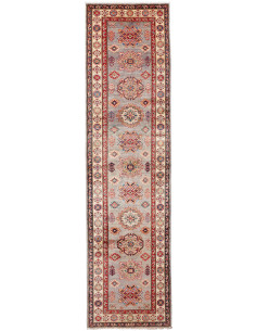 Tappeto Kazak Fine Pakistan 82x313 Grigio-azzur