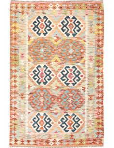 Tappeto Kilim Afghanistan giallo marrone 120x186