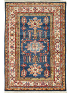 Tappeto Kazak Fine Pakistan 103x148 Blu Profond