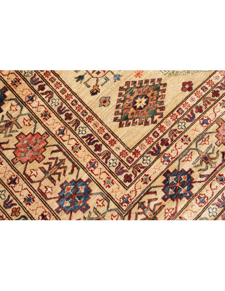 Rug Kazak Fine Pakistan 261x304 Beige Blue Red