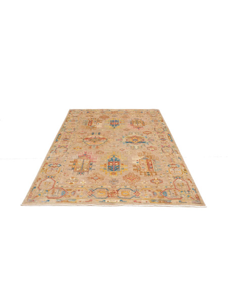 Tappeto Tribal Pakistan 150x197 Beige Rosso Blu
