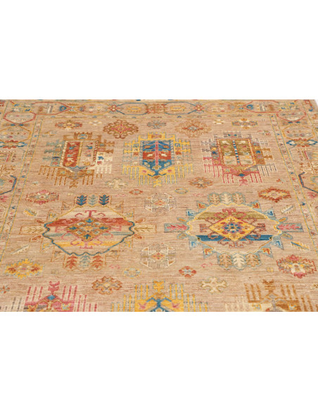 Tappeto Tribal Pakistan 150x197 Beige Rosso Blu