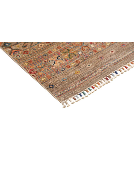Rug Rubin Pakistan 77x297 Earth Brown Beige Red