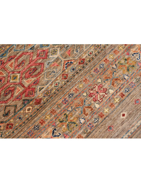 Rug Rubin Pakistan 77x297 Earth Brown Beige Red