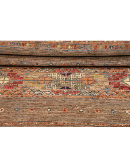 Rug Rubin Pakistan 77x297 Earth Brown Beige Red
