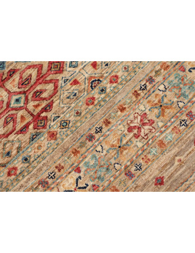 Rug Rubin Pakistan 79x303 Sandy Beige Brick Red
