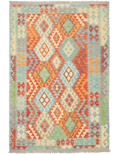 Rug Kilim Afghanistan 151x205 Turquoise Orange