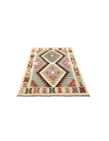 Tappeto Kilim Afghanistan beige grigio 103x148
