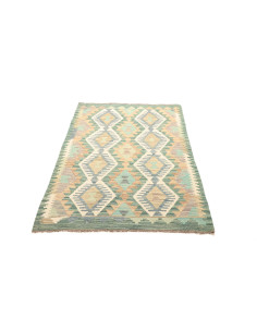 Rug Kilim Afghanistan white sky blue 96x146 2