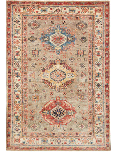 Rug Kazak Fine Pakistan 162x235 Beige Taupe