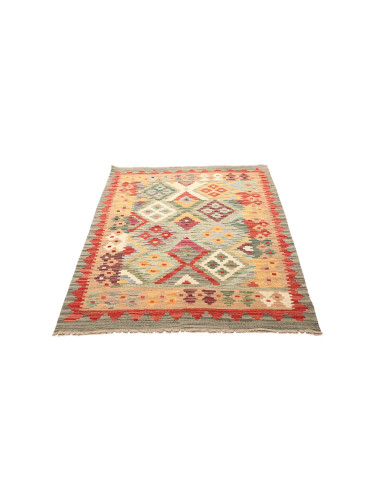 Tappeto Kilim Afghanistan marrone rosso 104x146