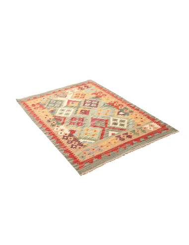 Tappeto Kilim Afghanistan marrone rosso 104x146