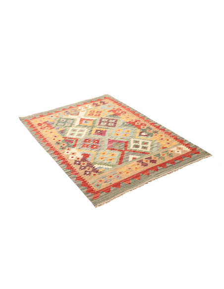 Tappeto Kilim Afghanistan marrone rosso 104x146