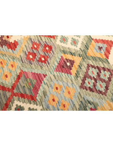 Tappeto Kilim Afghanistan marrone rosso 104x146