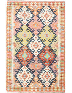 Tappeto Kilim Afghanistan giallo grigio 119x189