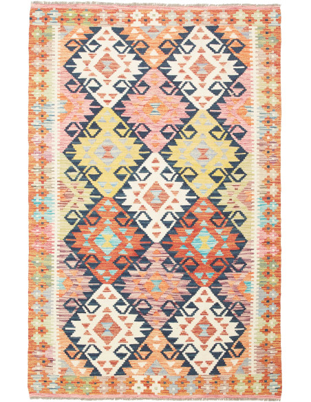 Rug Kilim Afghanistan yellow grey 119x189