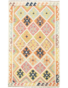 Tappeto Kilim Afghanistan giallo arancione 120x197