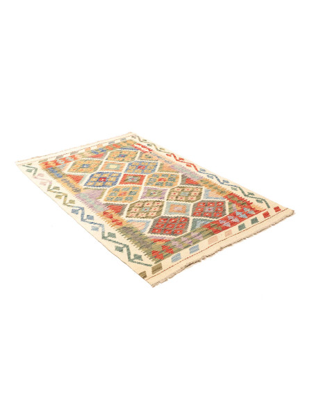 Rug Kilim Afghanistan maroon orange 102x154