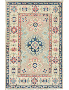 Rug Kazak Afghanistan 58x90 Beige Blue