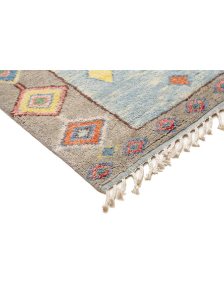Rug Berber Pakistan 126x376 Sky Blue