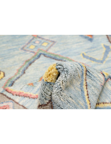 Rug Berber Pakistan 126x376 Sky Blue