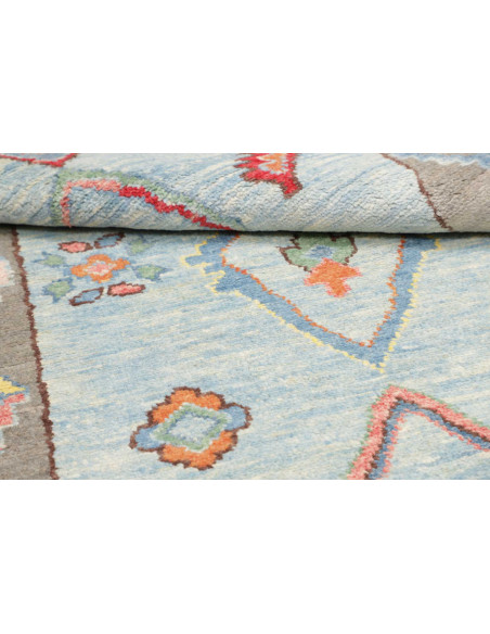 Rug Berber Pakistan 126x376 Sky Blue