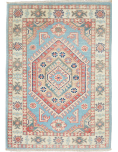 Rug Kazak Afghanistan 61x85 Aquamarine Blue Bei